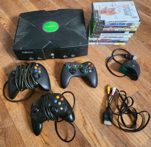 Microsoft Original Xbox Lot - Console  Controllers 10 Video Games No Power cord  - Bild 1 von 17