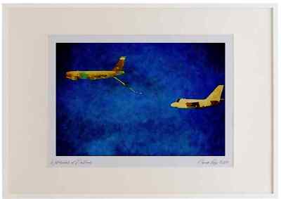 661055 S 3B Viking Performing Aerial Betankung Aquarell Bilderrahmen Ltd Ed