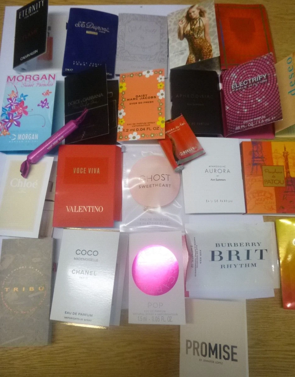 LADIES PERFUME SAMPLES VIALS 24 DIFFERENT MANY TOP BRANDS ADVENT