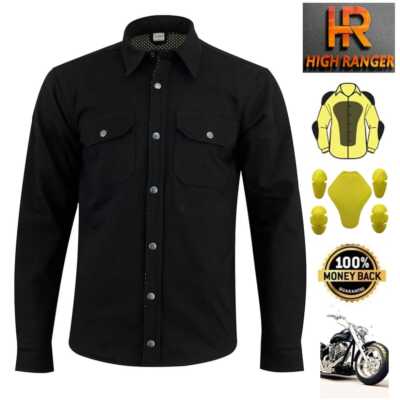 Men Motorbike Lumberjack Shirts Reinforced with DuPont  Kevlar  fiber