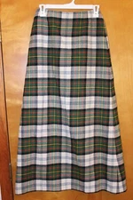 Kinloch Anderson Scotland Kilted Skirt Vintage Wool Tartan Plaid woman' s 10