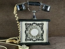 Vintage Rare white Fixed disk telephone Kiev USSR TA-S
