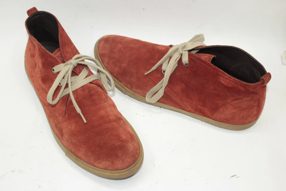 PRADA Hombre Zapatos Talla 9.5 Europa 43.5 Rojo Gamuza S9316 Foto 2 de 4