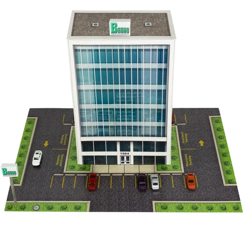 Z Scale Building Kit 1/220 Scale Office Building, Fits Micro-trains, Marklin