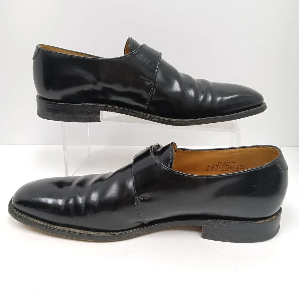 Charles Tyrwhitt Hombres Monje-Correa Zapatos Mocasines Negro EE. UU. 11,5 UE 45 UK 10,5 Foto 2 de 4