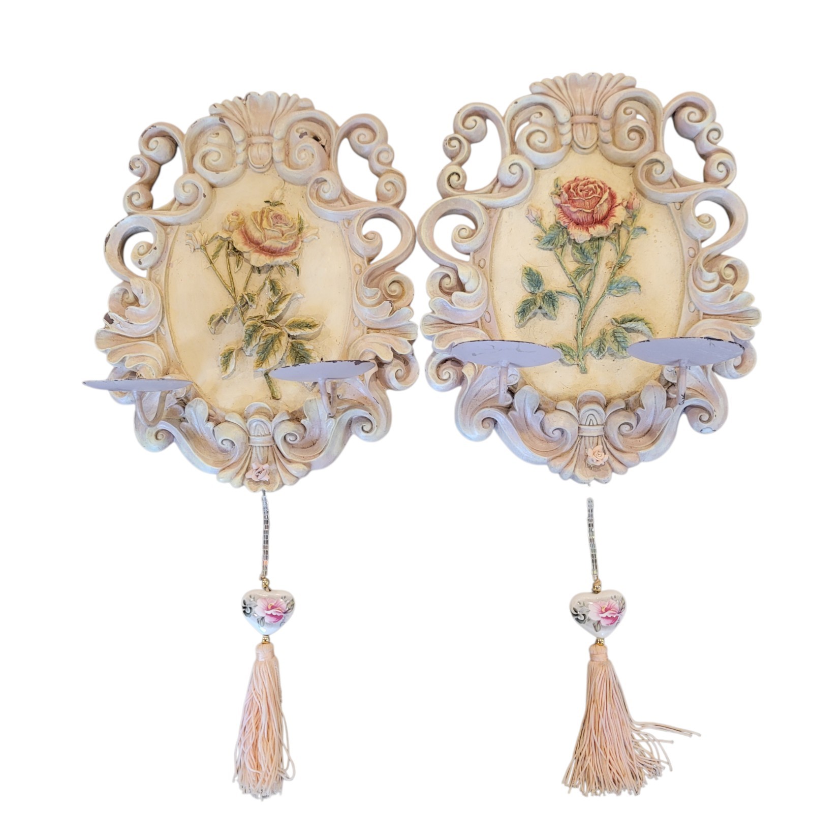 S With Tassels, White Pink Green