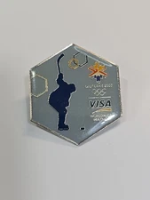 VISA Salt Lake City 2002 Winter Olympic Souvenir Pin Worldwide Partner Hockey