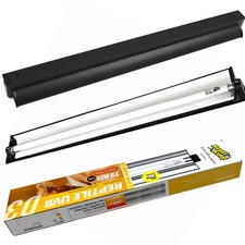 T5 HO UVB Reptile Light Kit   High-Output 24W 10.0 UVB for Reptiles   Liner U...