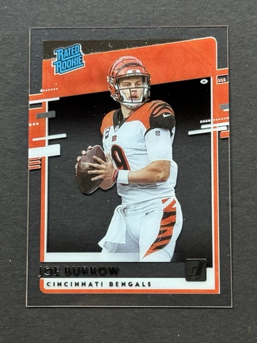 Joe Burrow 2020 Clearly Donruss Rated Rookie Card RC #RR-JB Bengals