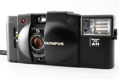 Near MINT] Olympus XA 2 + A11 Flash Point & Shoot 35mm Film Camera