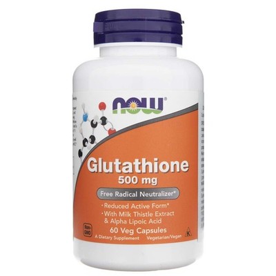 Now Foods Glutathion Milk Thistle 500mg 60 Veg. Kapseln Antioxidans Entgiftung