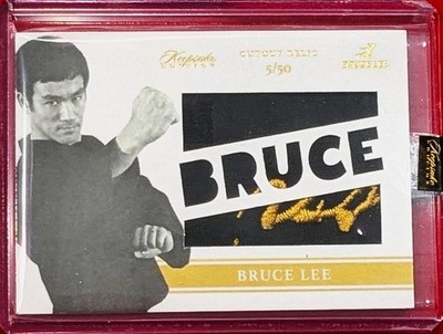 2024 SUPER PRODUCTS KEEPSAKE 2ND EDITION - BRUCE LEE CUTOUT RELIC CARD   #5/50!
