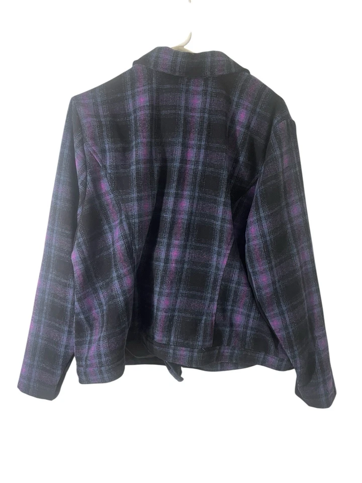 Chaqueta de Moto Torrid 2X Púrpura Franela a Cuadros Aislada Gruesa Punk Grunge Gótica Nueva con Etiquetas  Foto 2 de 4