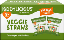 Image of Kiddylicious Veggie Straws Box - Delicious Snacks for Kids 12 G (Pack of 10)