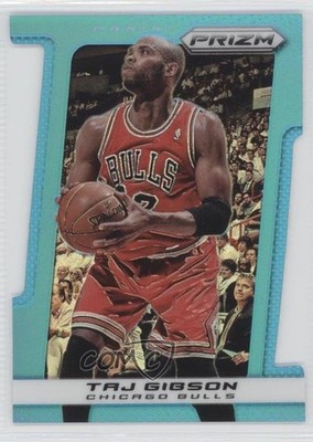 2013-14 Panini Prizm Light Blue Prizm Die-Cut 92/199 Taj Gibson #12 0c2