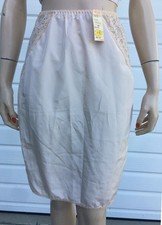 NWT Vintage Olga Half Slip Pale Peach w/Lace Side Panels sz S