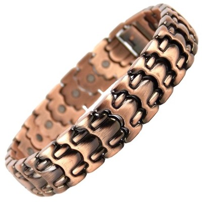 Stilvolles magnetisches Kupferlegierung antikes Finish klobiges Armband hohe Stärke NdFeB 2