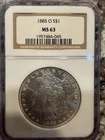 🔥🔥1885 O Morgan Silver Dollar MS 63 NGC Bright Beautiful Coin Encapsulated