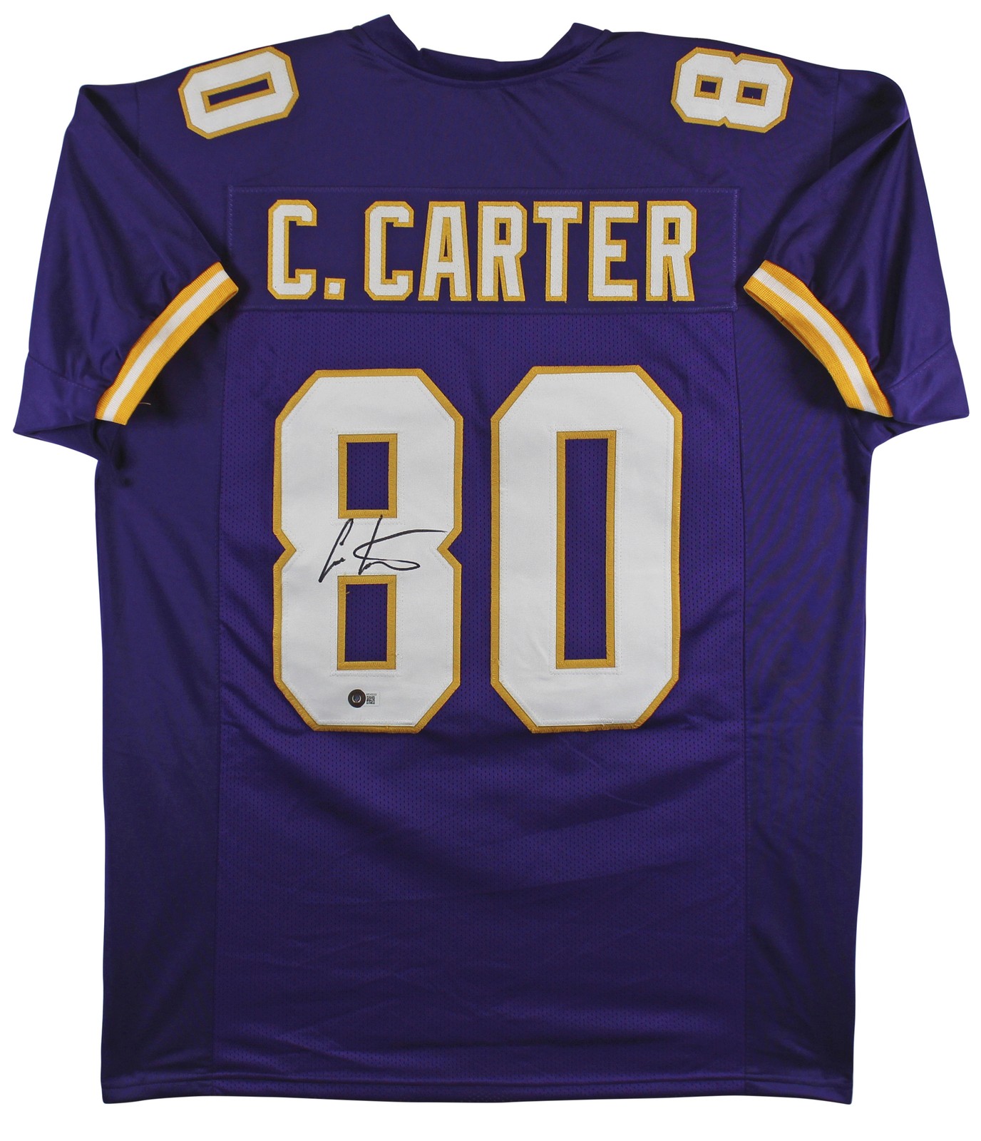 Cris Carter Autographed Signed Minnesota Vikings Authentic Purple Pro Style Jersey BAS Witnessed 