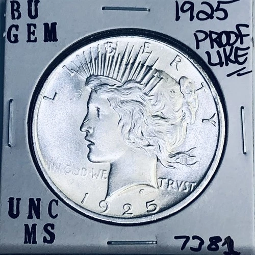 1925 P BU GEM PEACE SILVER DOLLAR UNC MS+++ U.S. MINT RARE COIN 7381