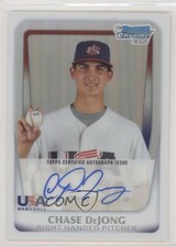 2011 Bowman Chrome USA 18U National Team Refractors /417 Chase De Jong Auto 4m3