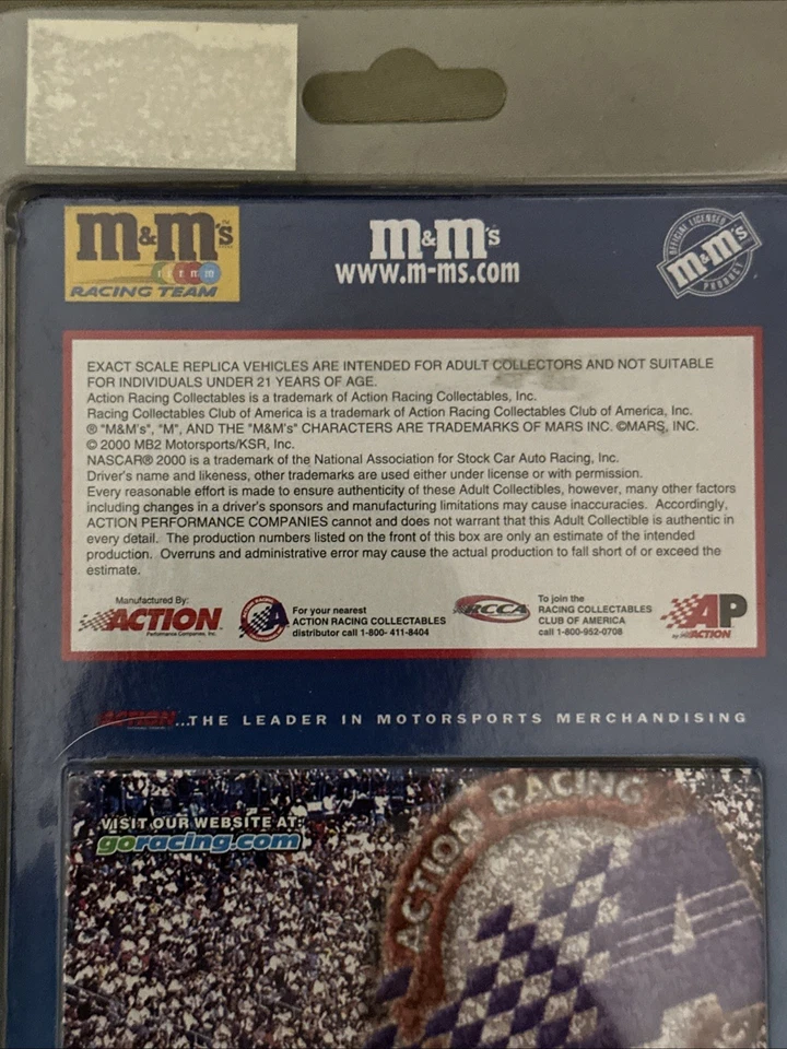 NASCAR DIECAST 1:64 Action 2000 #36 Ken Schrader M&M’s Keep Back New Driver - Image 4 of 4