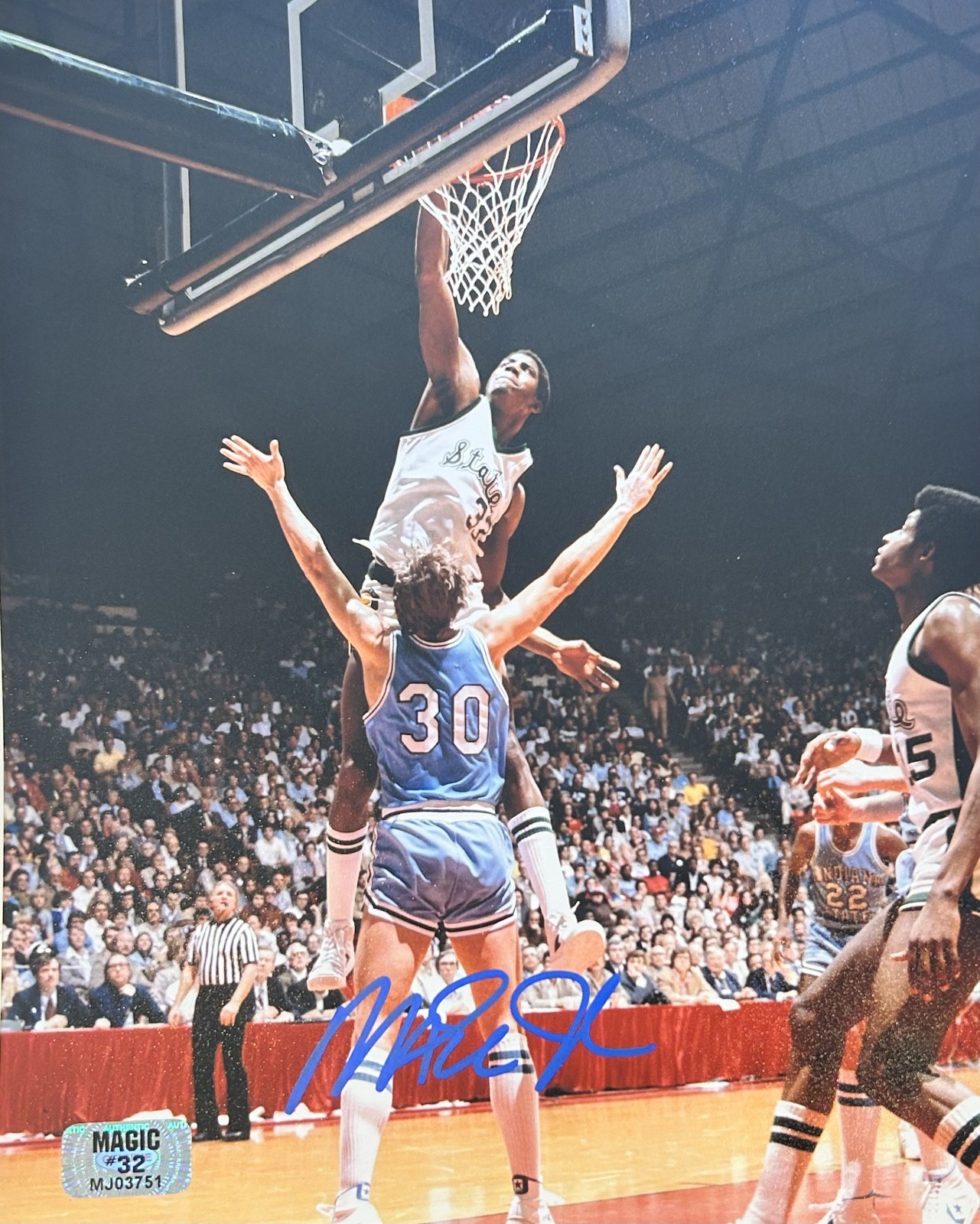 Magic Johnson Autographed Signed Michigan State Spartans 8x10 COA 