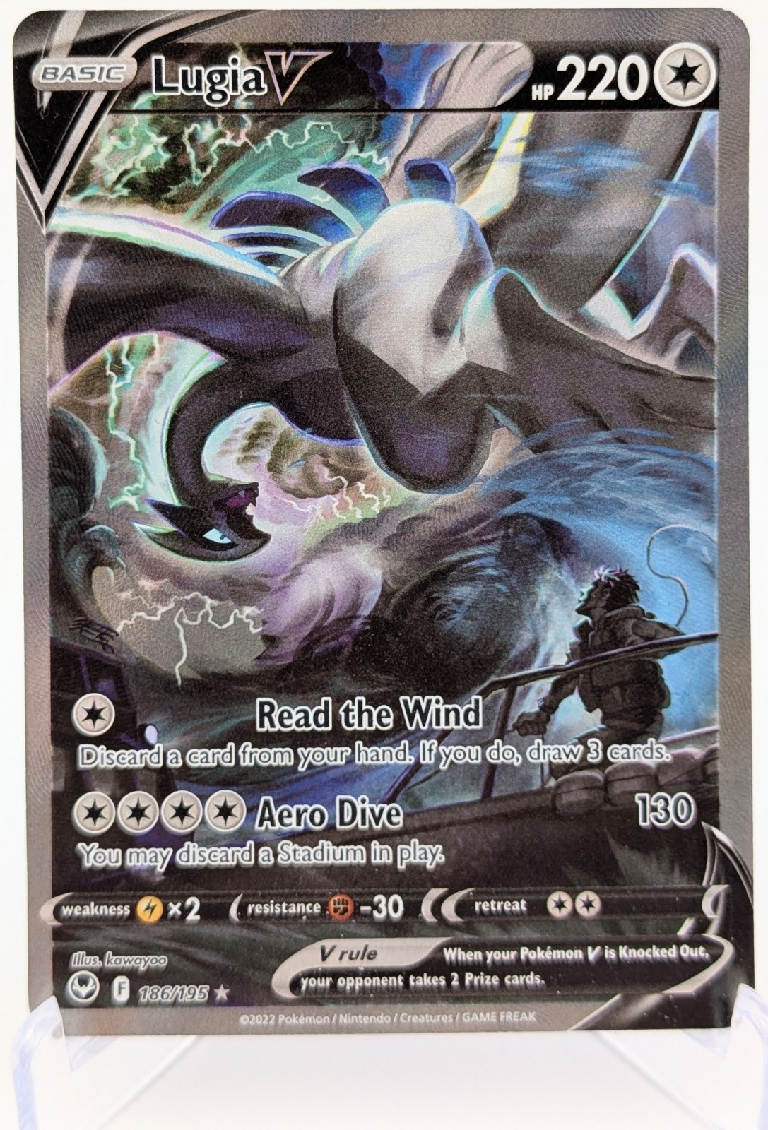 Pokemon - Lugia V 186/195 Alt Art Holo - Silver Tempest - English LP - Listing A