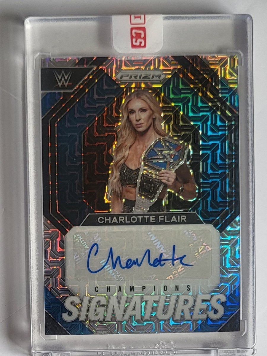 2024 Panini Prizm WWE Charlotte Flair Champions Signatures Mojo