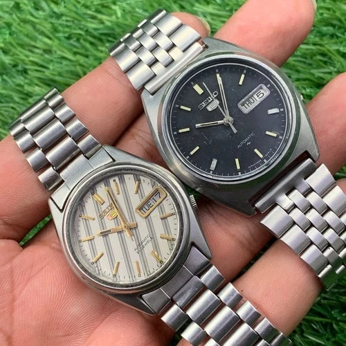 Lot of 2 Vintage Saiko 5 Automatic Japan-Made Men’s Watches – Fully Working