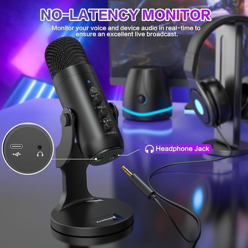 ZealSound USB Microphone,Condenser Computer PC Mic,Plug&Play - Picture 5 of 8