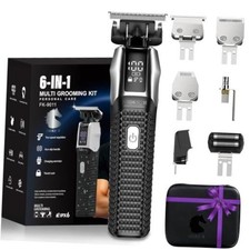 6-in-1 Professional Beard Trimmer for Men-Exposed Skeleton Design, Waterproof