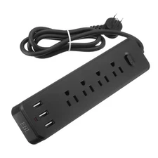 EBL Wall Mountable USB Surge Protector Power Strip with USB Ports 4 Outlet Plugs