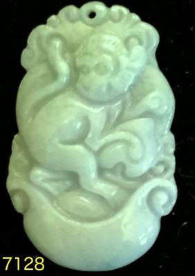 Natural Translucent Green Jade Tablet/Pendant (7128)
