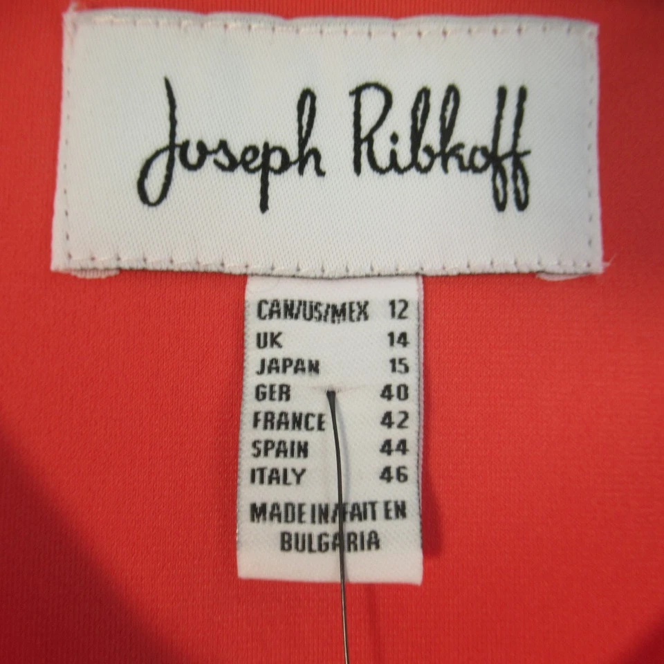 Joseph Ribkoff Mujer Coral Cuello en V Largo Top Decorativo Delantero y Trasero Reino Unido 12 Foto 4 de 4