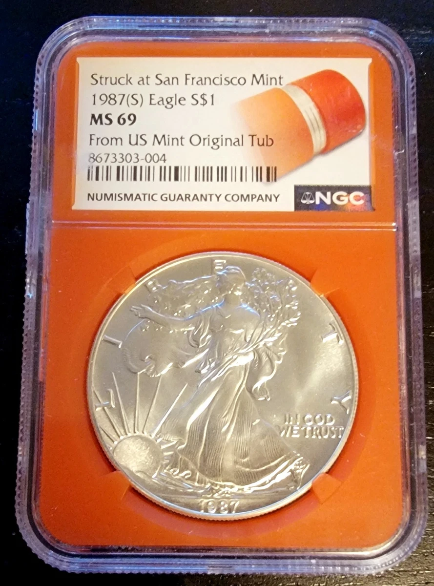 1987 MS 69 Graded American Eagle Silver Bullion Coins for sale | eBay