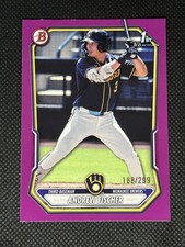 2026 Bowman Andrew Fischer Fuschia Parallel /299 Brewers 1st Bowman
