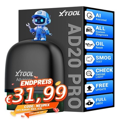 XTOOL AD20 PRO OBD2 Bluetooth Autodiagnosetool Codeleser für alle Systeme