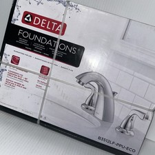 Delta Foundations WaterSense 2-Handle Widespread Bathroom Faucet Chrome Pop-Up