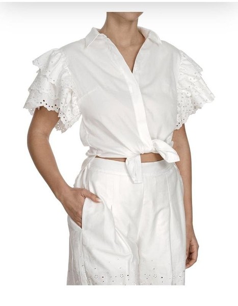 Women Beldona Shirt White Cotton 36 / S / 44 #4MS6