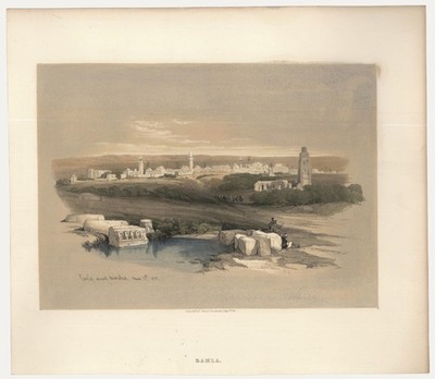 Louis Haghe after David Roberts - Lithographie Aus Dem 19. Jahrhundert, Ramla