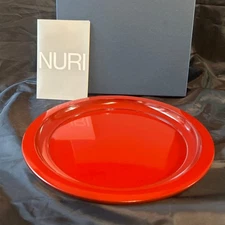 [UnusedNURI Echizen lacquerware confectionery tray round plate tray 1
