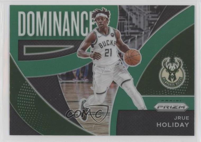 2021-22 Panini Prizm Dominance Green Prizm Jrue Holiday #19 10qk