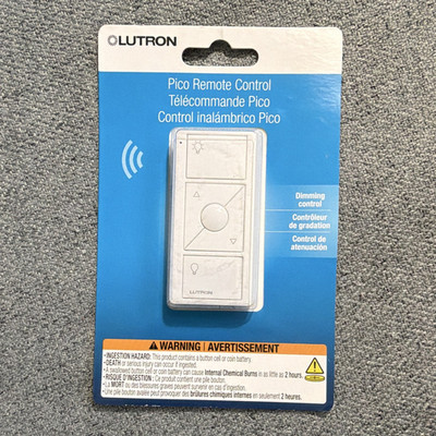 Lutron Pico Wireless Dimming Remote Control White PJ2-3BRL-WH-L01R