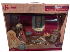 Barbie "Hits 2 Go" Karaoke Boombox KIDdesigns Portable with Microphone NEW RARE