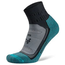 Balega Blister Resistent Quarter Length Running Socks, Gray/Blue