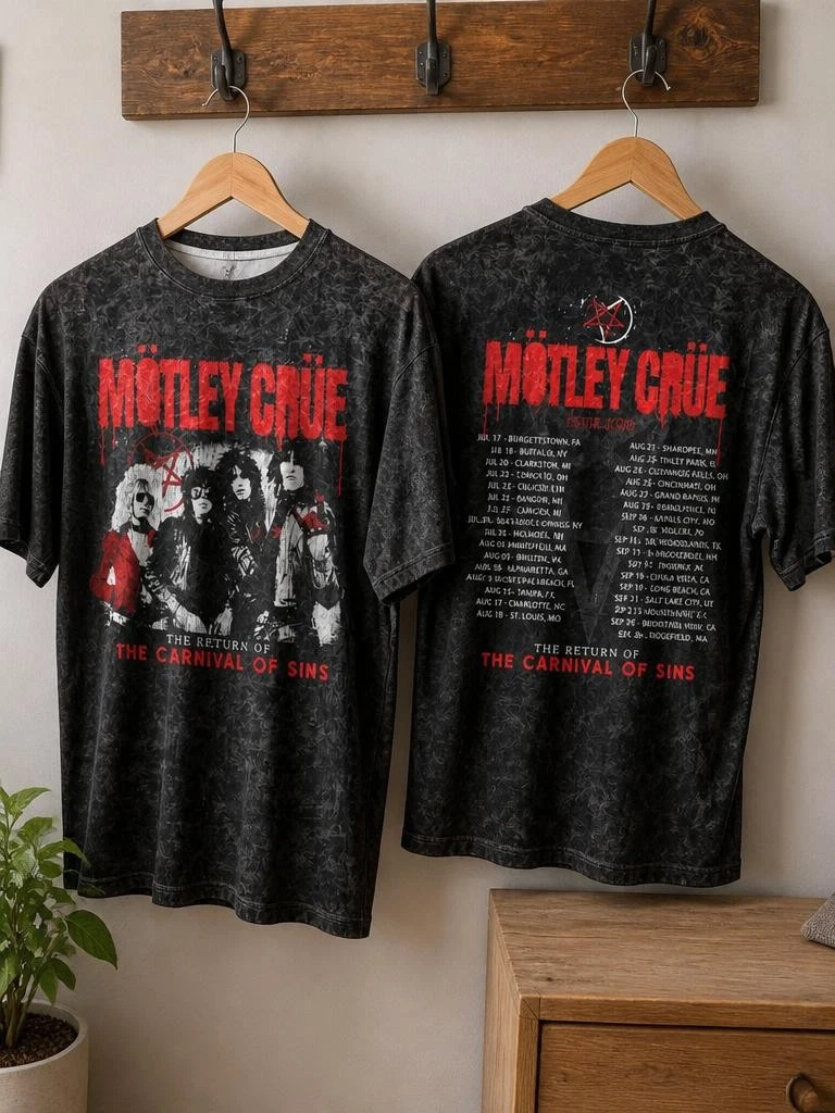 Motley Crue The Return Of The Carinalval Of Sins All Over Print T-Shirts