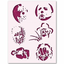 Halloween Horror Stencil Set   Jason Myers Freddy Slasher