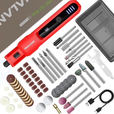 Cordless Rotary Tool 3.7V Kit 70 Accessories 5 Speed Red