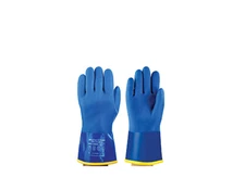 Ansell VersaTouch GL-23-202-L PVC Chemical Resistant Gloves Large 11.8" Blue
